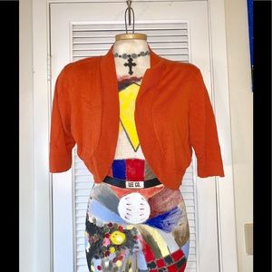Mossimo burnt orange knit shrug